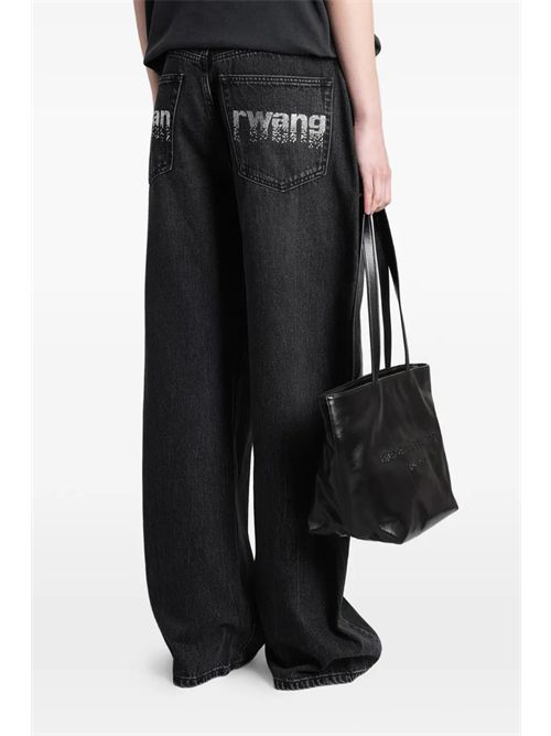Jeans con logo in strass ALEXANDER WANG | 4DC1264112031